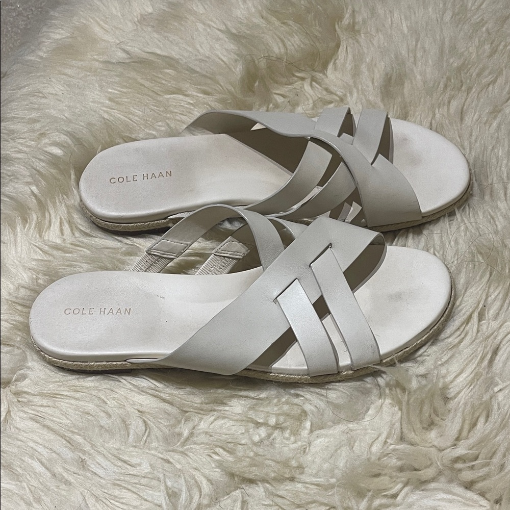 Cole Haan Women's Cream Slide Sandals 9